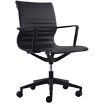 BURO DIABLO TASK CHAIR MEDIUM BACK ARMS PU BLACK
