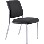 BURO LINDIS VISITOR CHAIR 4LEG BASE UPHOLSTERED BACK DILLON PU BLACK