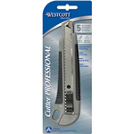 WESTCOTT PROFESSIONAL KNIFE CUTTER WITH BLADE 18MM GREY