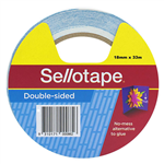SELLOTAPE DOUBLE SIDED TAPE MEDIUM 18MM X 33M