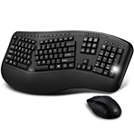 ADESSO WKB1500GB WIRELESS ERGONOMIC KEYBOARD AND MOUSE COMBO BLACK