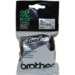 BROTHER M921 NON LAMINATED LABELLING TAPE 9MM BLACK ON SILVER