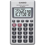 CASIO HL820 POCKET CALCULATOR 8 DIGIT GREY