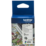 BROTHER CZ1001 LABEL ROLL 9MM X 5M WHITE