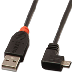 LINDY 31975 USBA TO MICRO USBB 20 90DEGREE CABLE 05M BLACK