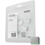 LINDY 40461 USB PORT BLOCKER PACK 10 GREEN