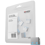 LINDY 40462 USB PORT BLOCKER PACK 10 BLUE