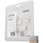 LINDY 40463 USB PORT BLOCKER PACK 10 ORANGE