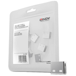 LINDY 40464 USB PORT BLOCKER PACK 10 WHITE