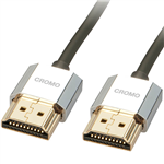 LINDY 41670 CROMO LINE SLIM HIGH SPEED HDMI CABLE WITH ETHERNET 500MM GREY