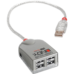 LINDY 42998 SMART 4PORT HUB USBA 20 GREY
