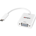 LINDY 43242 ADAPTER CONVERTER USB TYPE C TO VGA WHITE