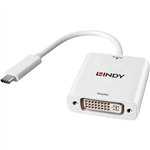 LINDY 43243 ADAPTER CONVERTER USB TYPE C TO DVID WHITE