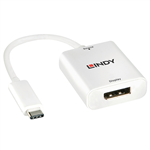 LINDY 43245 ADAPTER CONVERTER USB TYPE C TO DISPLAYPORT WHITE