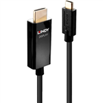 LINDY 43293 ADAPTER CABLE USBC TO HDMI 4K HDR 3M BLACK