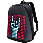 DIVOOM PIXOO BACKPACK WITH 13 INCH PROGRAMMABLE PIXEL LED DISPLAY BLACK