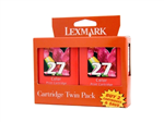 LEXMARK NO 27 INK CARTRIDGE COLOUR PACK 2
