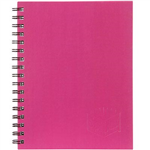 SPIRAX 511 NOTEBOOK 7MM RULED HARD COVER SPIRAL BOUND 200 PAGE 225 X 175MM PINK