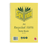SPIRAX 810 NOTEBOOK 7MM RULED 70 RECYCLED CARDBOARD COVER SPIRAL BOUND A4 120 PAGE