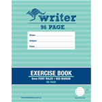 WRITER EXERCISE BOOK FEINT RULED 8MM 60GSM 96 PAGE 225 X 175MM
