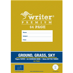 WRITER PREMIUM EXERCISE BOOK DOTTED THIRDS 18MM 70GSM 64 PAGE A4 SNAIL GROUNDGRASSSKY