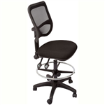 RAPIDLINE MESH CHAIR MEDIUM BACK FABRIC SEAT BLACK WITH DRAFTING KIT
