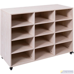 ELIZABETH RICHARDS MOBILE STORAGE UNIT 12 BAY 1180 X 450 X 860MM WHITE OAK
