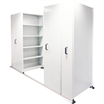 APC EZISLIDE AISLE SAVER 4 BAY 5 SHELVES 2500 X 2175 X 900 X 400MM WHITE