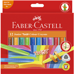 FABERCASTELL JUNIOR TWIST CRAYONS ASSORTED PACK 12