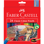 FABERCASTELL CLASSIC COLOUR PENCILS ASSORTED PACK 24