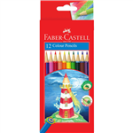FABERCASTELL COLOUR PENCILS ASSORTED PACK 12