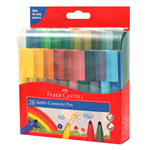 FABERCASTELL JUMBO CONNECTOR PENS ASSORTED PACK 20