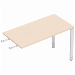 OBLIQUE HEIGHT ADJUSTABLE DESK RETURN 1200 X 600MM SNOW MAPLE
