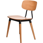 FELIX CHAIR PLY SEAT LANCASTER OAK BLACK FRAME
