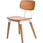 FELIX CHAIR PLY SEAT NATURAL WHITE FRAME