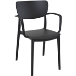 LISA CHAIR ARMS BLACK