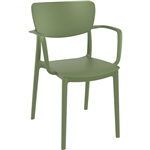 LISA CHAIR ARMS OLIVE GREEN