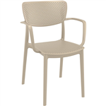 LOFT CHAIR ARMS TAUPE
