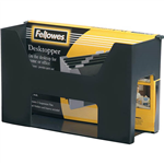 FELLOWES ACCENTS DESKTOPPER WITH FILES AND TABS BLACK
