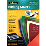 FELLOWES CHROMOLUX BINDING COVER GLOSS 250GSM A4 RED PACK 100