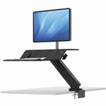 FELLOWES LOTUS RT SIT STAND WORKSTATION SINGLE MONITOR 901 X 603MM BLACK