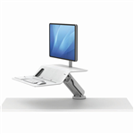 FELLOWES LOTUS RT SIT STAND WORKSTATION SINGLE MONITOR 901 X 603MM WHITE