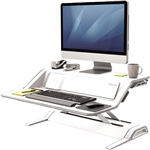 FELLOWES LOTUS DX SIT STAND WORKSTATION 832 X 616MM WHITE