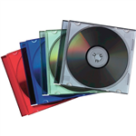 FELLOWES CD JEWEL CASE SLIMLINE COLOURS PACK 25