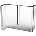 RAPIDLINE ACRYLIC FREE STANDING FEET 20 X 68 X 100MM CRYSTAL CLEAR FINISH