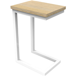 RAPIDLINE ETERNITY SIDE TABLE 600 X 280 X 380MM NATURAL OAK  WHITE SATIN