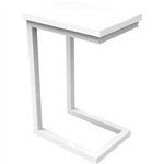 RAPIDLINE ETERNITY SIDE TABLE 600 X 280 X 380MM NATURAL WHITE  WHITE SATIN