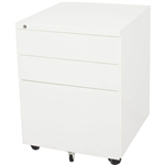 GO STEEL MOBILE PEDESTAL STEEL 3 DRAWER 460 X 472 X 610MM WHITE CHINA