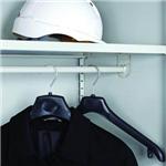 GO CUPBOARD SHELF WITH COAT RAIL SILVER GREY