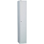 GO STEEL LOCKER 1 DOOR 305 X 455 X 1830MM SILVER GREY